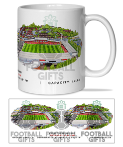 Wrexham Around The Grounds Racecourse Ground Water Colour Mug Cup