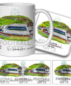 Aston Villa Around The Grounds Villa Park Water Colour Mug & Coaster Set
