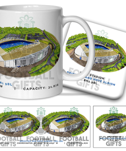 Brighton Around The Grounds Amex Stadium Water Colour Mug & Coaster Set