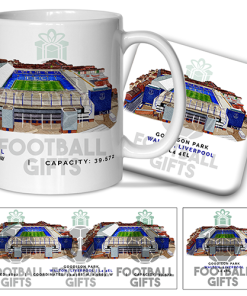 Everton Around The Grounds Goodison Park Water Colour Mug & Coaster Set