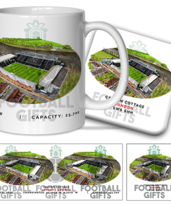 Fulham Around The Grounds Craven Cottage Water Colour Mug & Coaster Set
