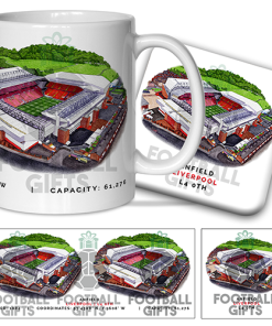 Liverpool Around The Grounds Anfield Water Colour Mug & Coaster Set