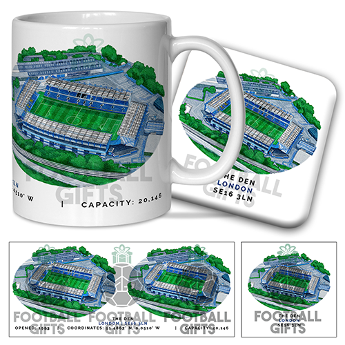 Millwall Around The Grounds The Den Water Colour Mug & Coaster Set