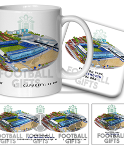 Portsmouth Around The Grounds Fratton Park Water Colour Mug & Coaster Set