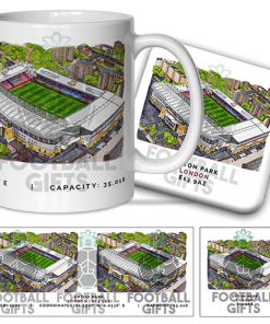 West Ham Around The Grounds Upton Park Water Colour Mug & Coaster Set