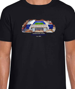 Everton Around The Grounds Goodison Park Water Colour Black T-Shirt