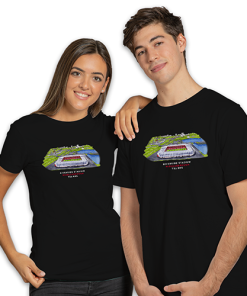 Alternative view of Middlesbrough Around The Grounds Riverside Stadium Water Colour Black T-Shirt