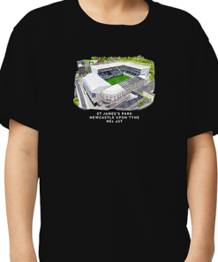 Alternative view of Newcastle Around The Grounds St James Park Water Colour Black T-Shirt