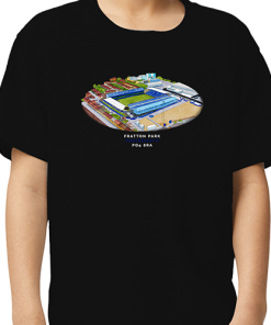 Alternative view of Portsmouth Around The Grounds Fratton Park Water Colour Black T-Shirt