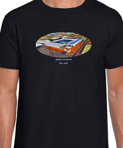 Rangers Around The Grounds Ibrox Stadium Water Colour Black T-Shirt