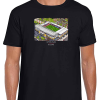 West Ham Around The Grounds Upton Park Water Colour Black T-Shirt
