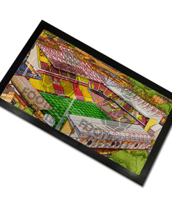 Bradford City Around The Grounds Valley Parade Stadium Water Colour Bar Runner Mat