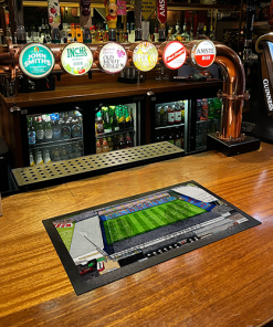 Alternative view of Burnley Around The Grounds Turf Moor Stadium Water Colour Bar Runner Mat