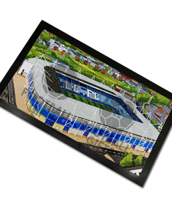 Leicester City Around The Grounds King Power Stadium Water Colour Bar Runner Mat