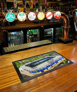 Alternative view of Leicester City Around The Grounds King Power Stadium Water Colour Bar Runner Mat