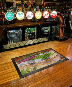 Alternative view of Lincoln City Around The Grounds LNER Stadium Water Colour Bar Runner Mat