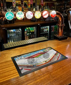 Alternative view of Southampton Around The Grounds St Mary's Stadium Water Colour Bar Runner Mat