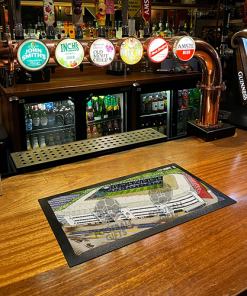 Alternative view of Swansea Around The Grounds Swansea.com Stadium Water Colour Bar Runner Mat