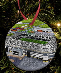 Derby County Around The Grounds Pride Park Water Colour Christmas Tree Decoration Bauble