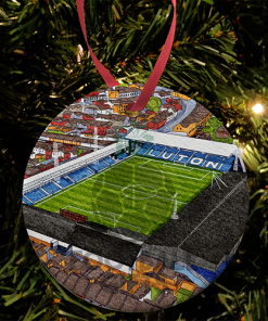 Luton Town Around The Grounds Kenilworth Road Water Colour Christmas Tree Decoration Bauble