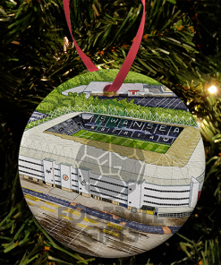 Swansea Around The Grounds Swansea.Com Stadium Water Colour Christmas Tree Decoration Bauble