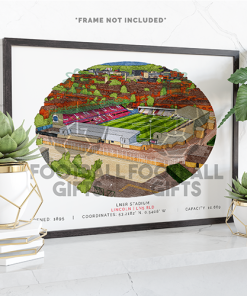 Lincoln City Around The Grounds LNER Stadium Water Colour Print Framed Print