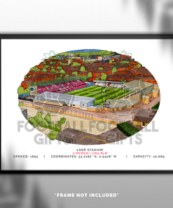 Alternative view of Lincoln City Around The Grounds LNER Stadium Water Colour Print Framed Print