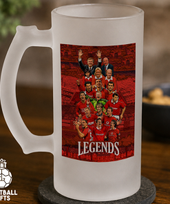 Man Utd Club Legends Frosted Beer Glass