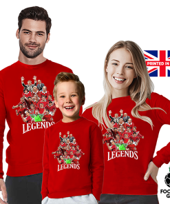 Alternative view of Man Utd Club Legends Red Jumper Top