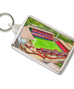 Barnsley Around The Grounds Oakwell Stadium Water Colour Keyring