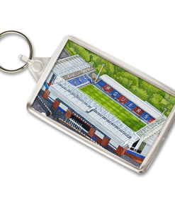 Blackburn Rovers Around The Grounds Ewood Park Stadium Water Colour Keyring