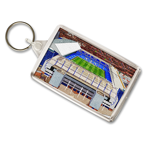 Everton Around The Grounds Goodison Park Stadium Water Colour Keyring