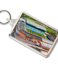 Leeds Around The Grounds Elland Road Stadium Water Colour Keyring
