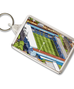 QPR Around The Grounds Loftus Road Stadium Water Colour Keyring