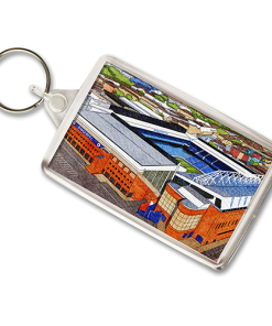 Rangers Around The Grounds Ibrox Stadium Water Colour Keyring