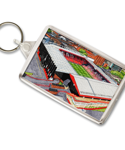 Sheff Utd Around The Grounds Bramall Lane Stadium Water Colour Keyring