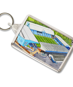 Sheff Wednesday Around The Grounds Hillsborough Stadium Water Colour Keyring