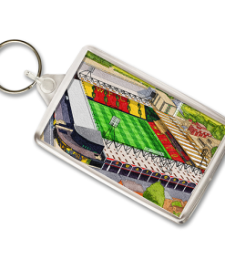 Watford Around The Grounds Vicarage Road Stadium Water Colour Keyring