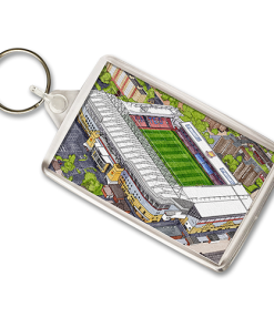 West Ham Around The Grounds Upton Park Stadium Water Colour Keyring