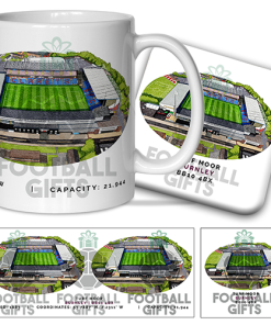 Burnley Around The Grounds Turf Moor Water Colour Mug & Coaster Set