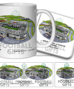 Derby County Around The Grounds Pride Park Water Colour Mug & Coaster Set