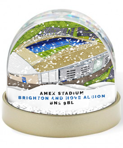 Brighton Around The Grounds Amex Stadium Water Colour Snow Globe