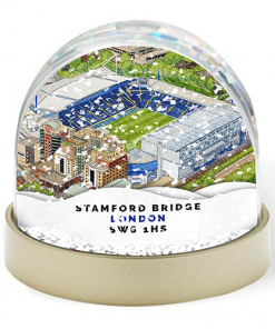 Chelsea Around The Grounds Stamford Bridge Stadium Water Colour Snow Globe