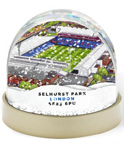 Crystal Palace Around The Grounds Selhurst Park Stadium Water Colour Snow Globe
