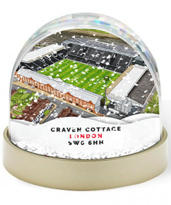 Fulham Around The Grounds Craven Cottage Stadium Water Colour Snow Globe