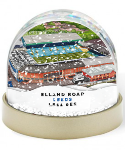 Leeds Around The Grounds Elland Road Stadium Water Colour Snow Globe