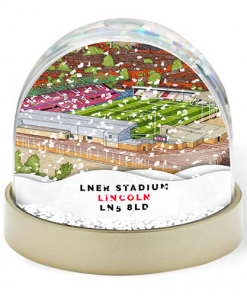 Lincoln City Around The Grounds LNER Stadium Water Colour Snow Globe