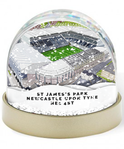 Newcastle Around The Grounds St James' Park Stadium Water Colour Snow Globe