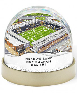 Notts County Around The Grounds Meadow Lane Stadium Water Colour Snow Globe