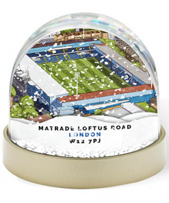 QPR Around The Grounds Loftus Road Stadium Water Colour Snow Globe
